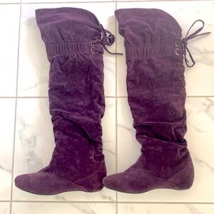 NEW!!! Deep purple over the knee boots. Size 10.